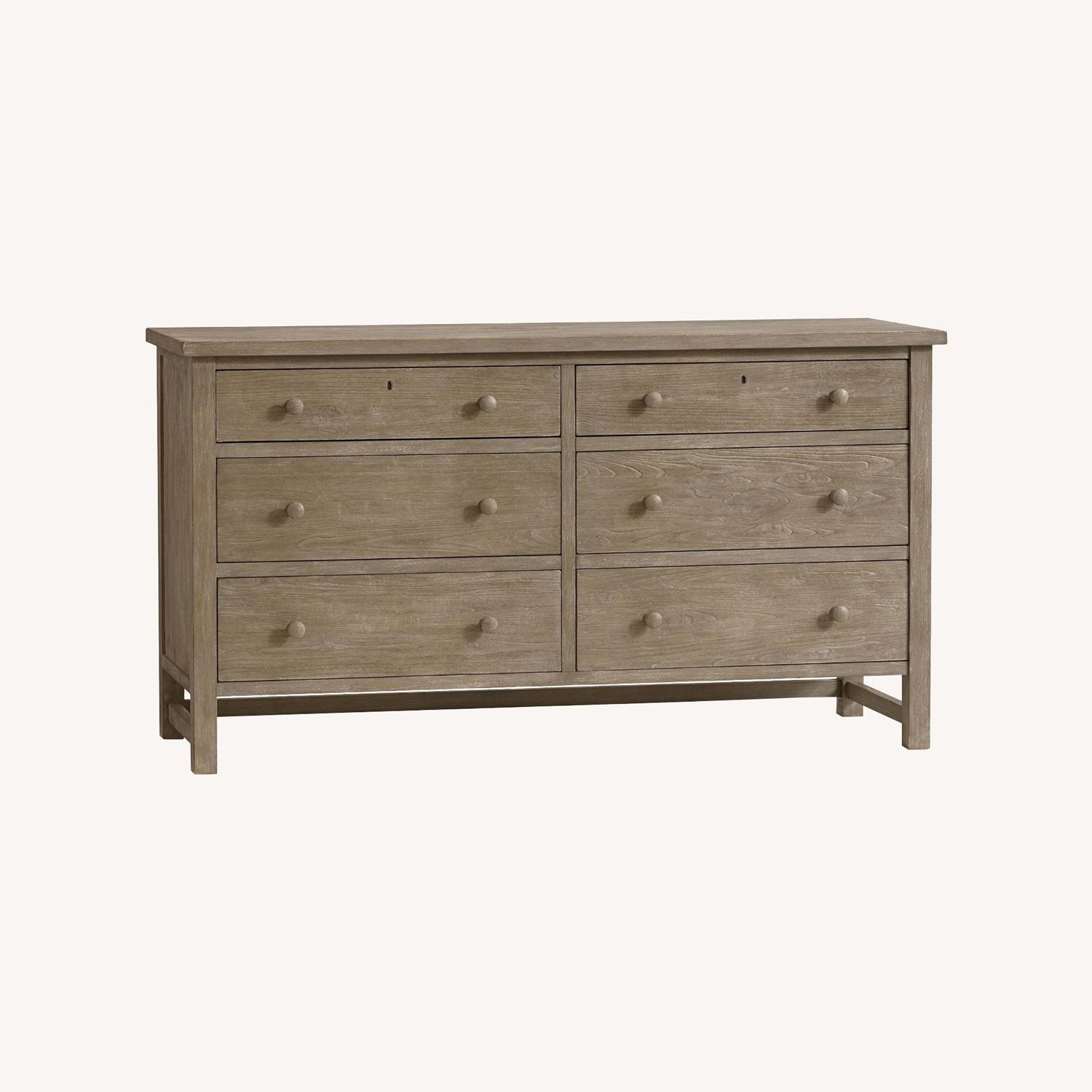Pottery Barn Farmhouse Gray 6-drawer Dresser - image-0