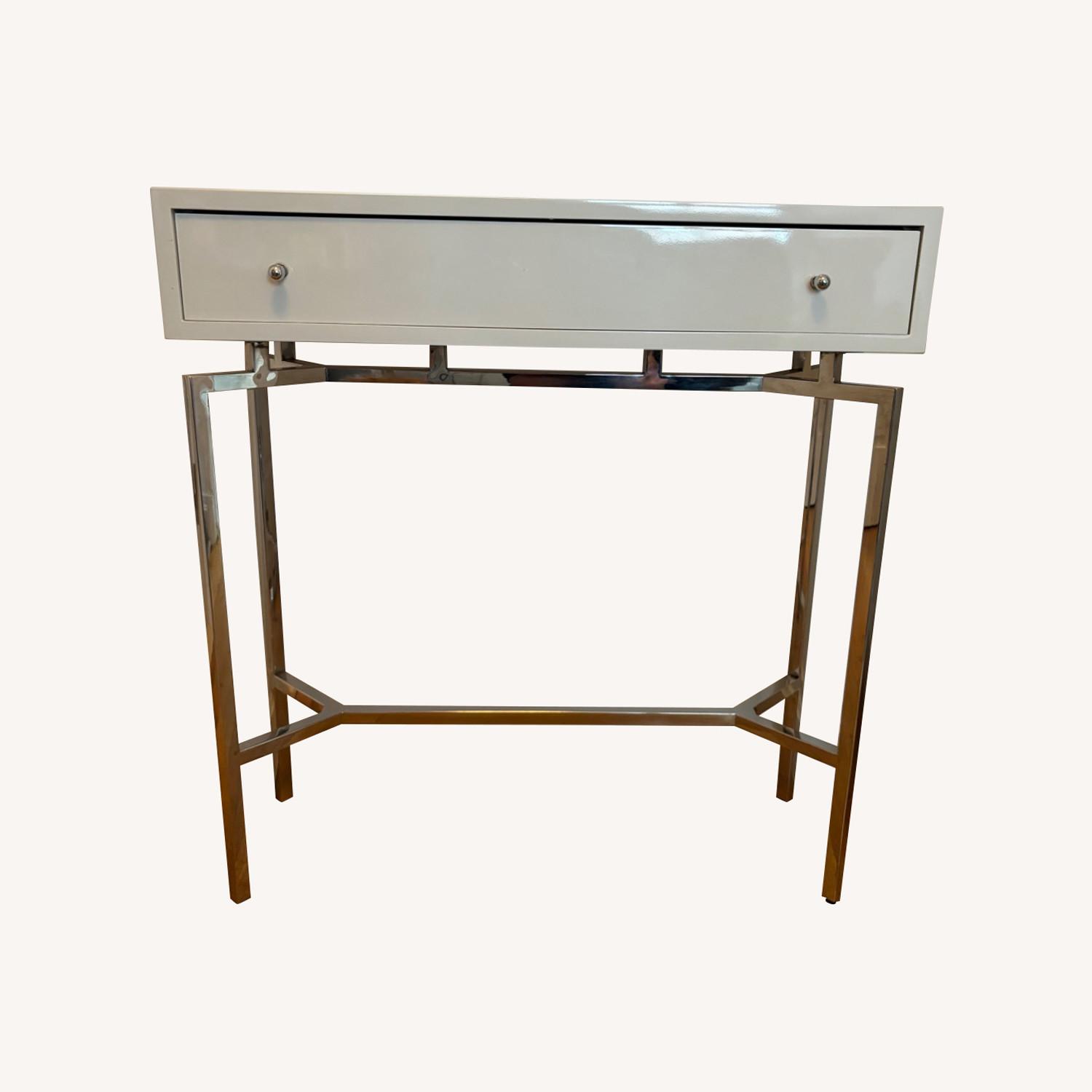 Mitchell Gold + Bob Williams Slim White Console Table - image-0