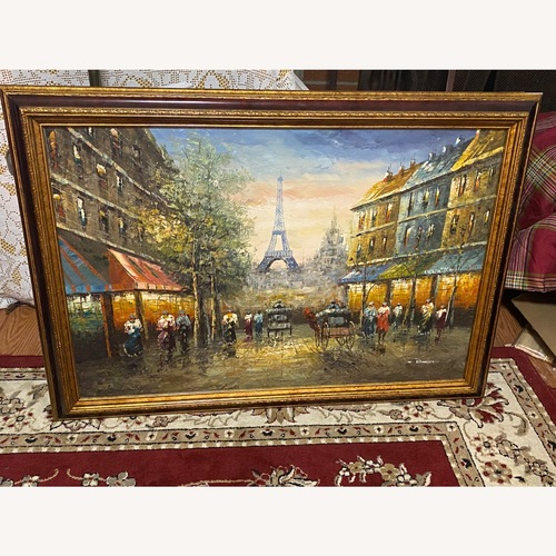 Used SIGNED Oil on Canvas Paris Painting not Burnett  for sale on AptDeco