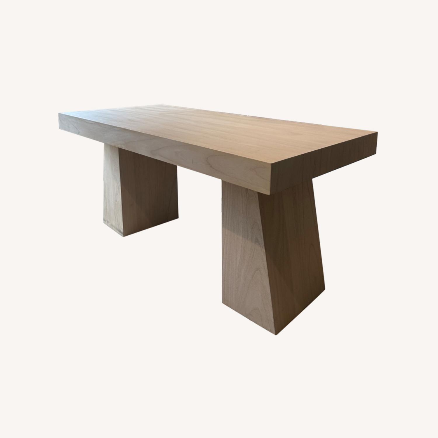 CB2 Ridge Modern Bleached Oak Desk with Drawer - image-0