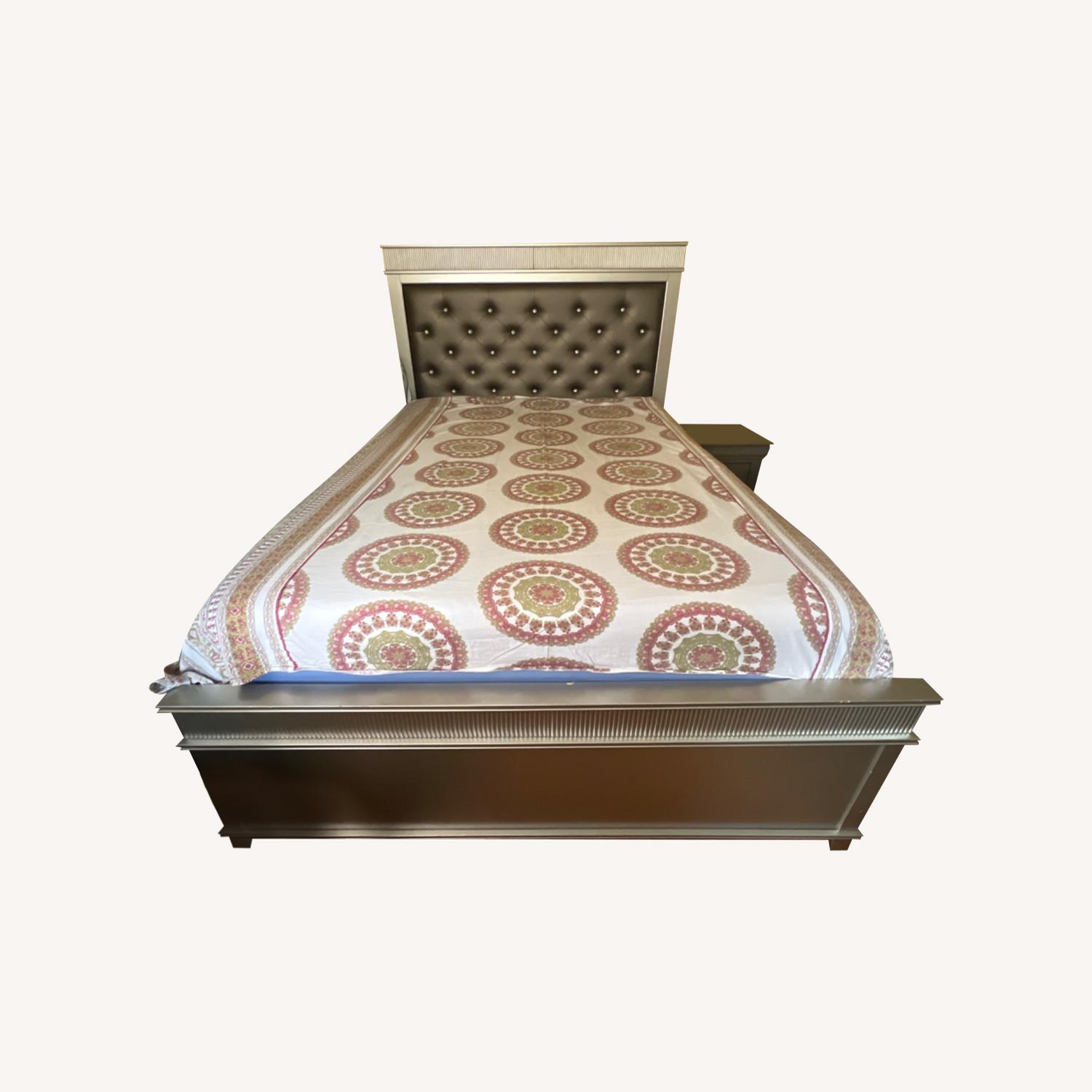 Full Luxury Bed with a Side Table - image-0
