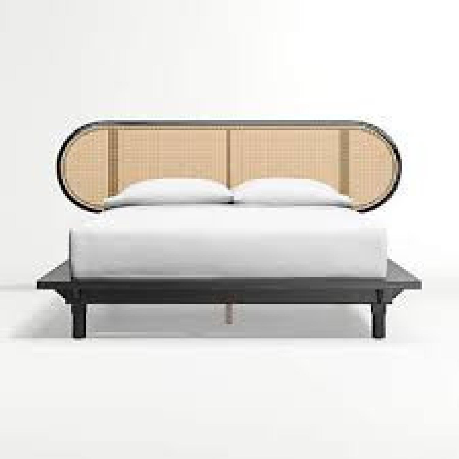 Crate & Barrel Anaise Cane King Bed Frame - image-10