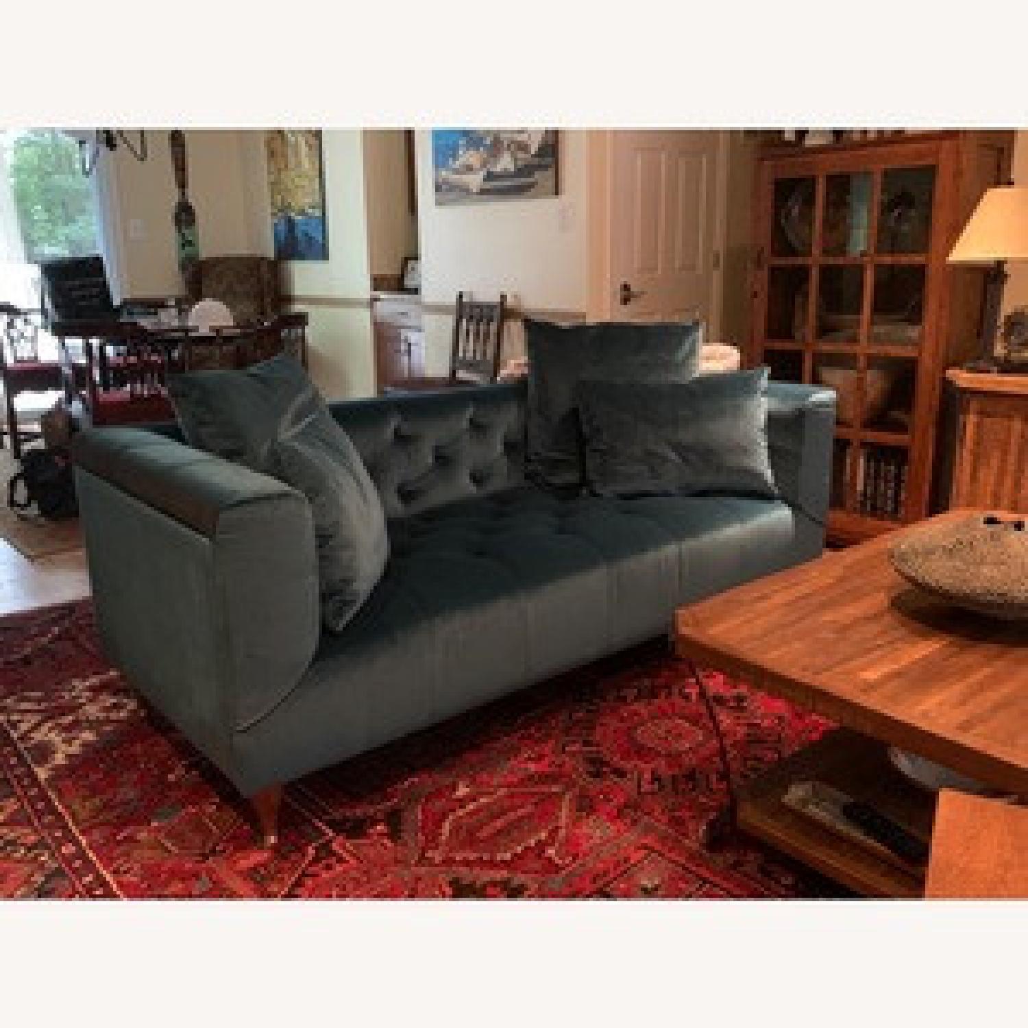 Interior Define Peacock Performance Velvet Sofa - image-3