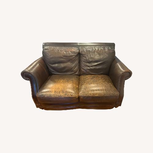 Used Raymour and Flanigan Leather Sofa for sale on AptDeco