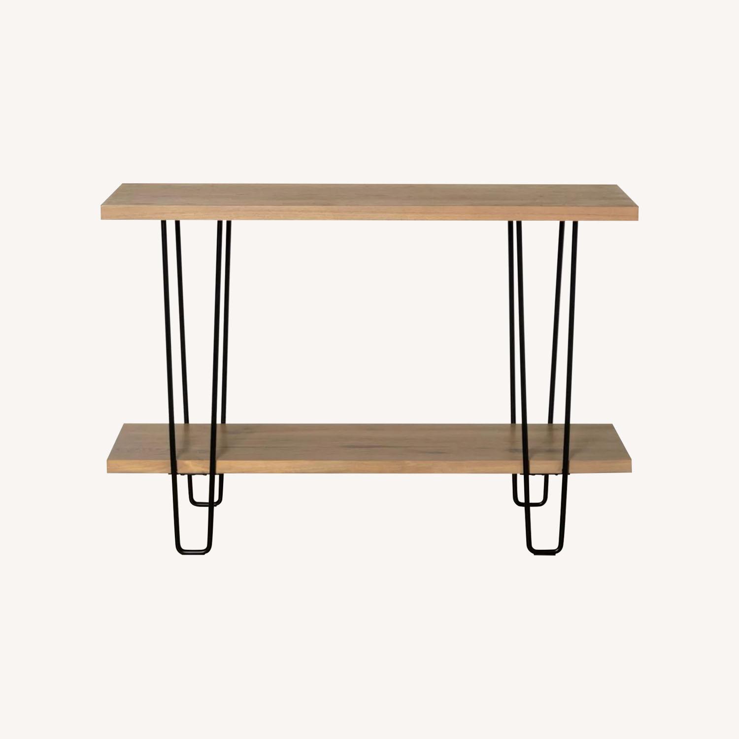 Target Wood & Wire Console Table - AptDeco