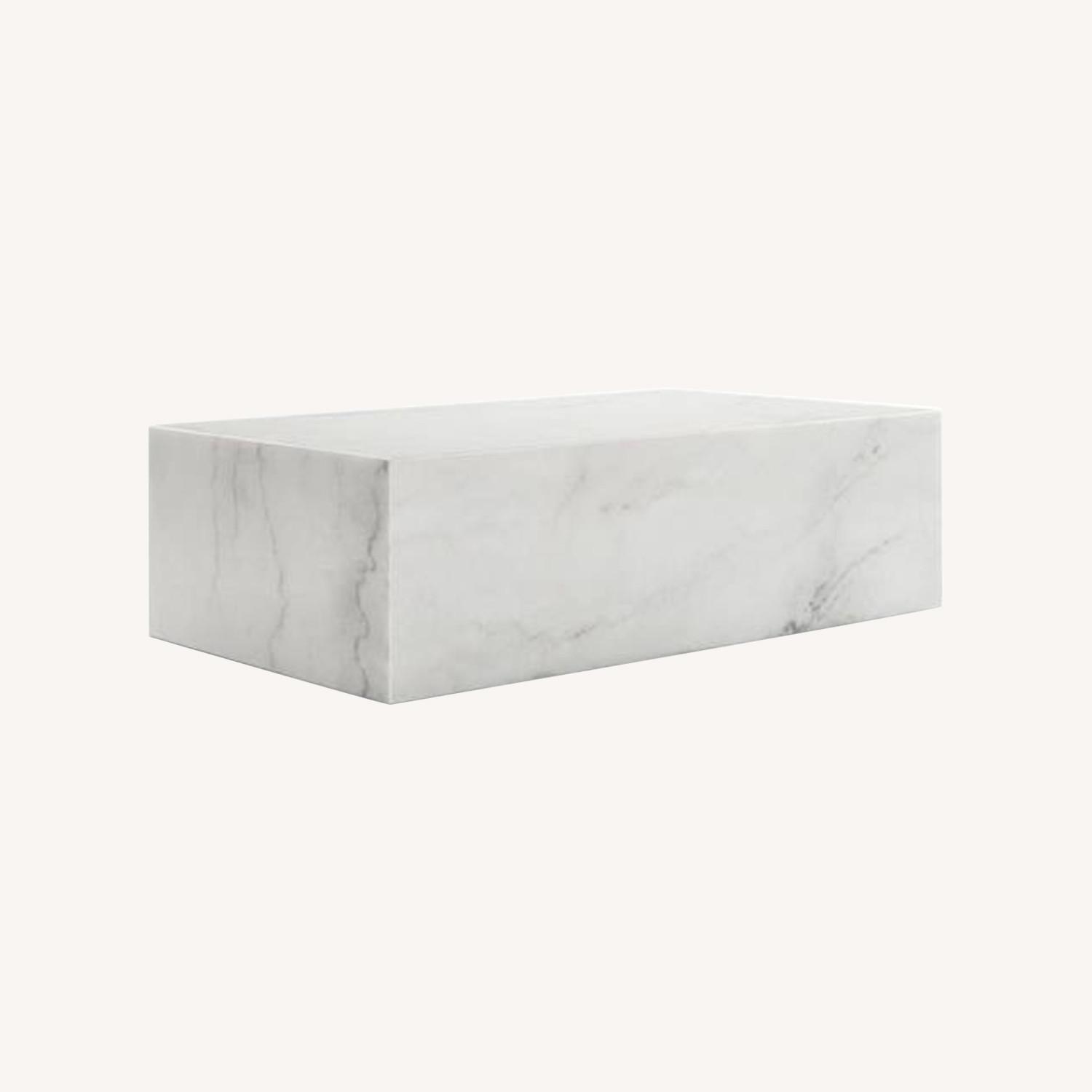 Unique White Marble Coffee Table - image-0