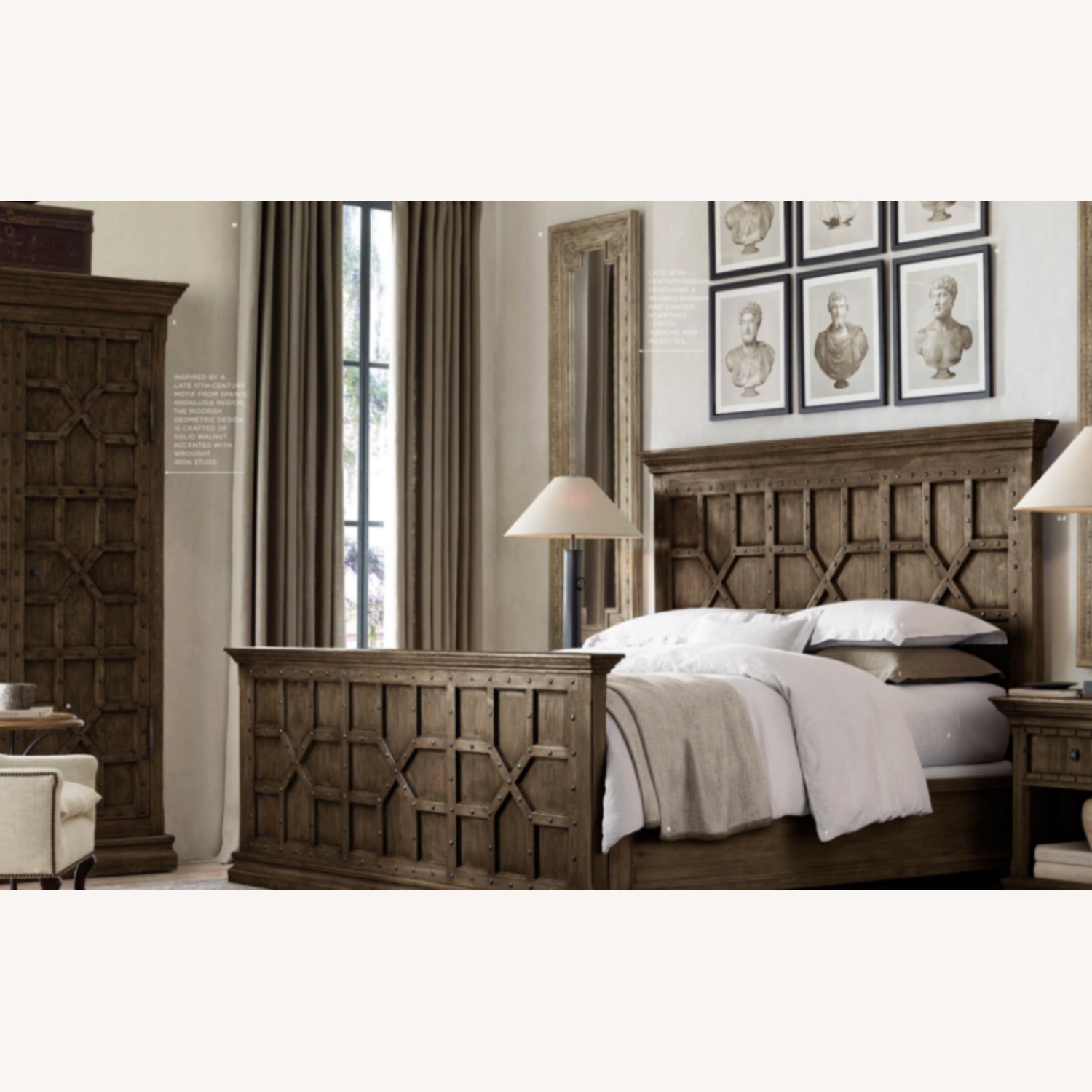 Restoration Hardware Castello Queen Bed - image-3