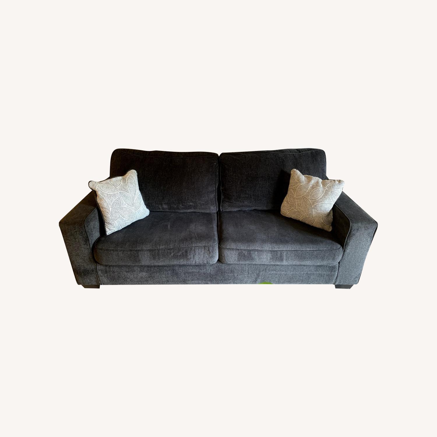 Ashley Furniture Slate Blue Sofa - image-0