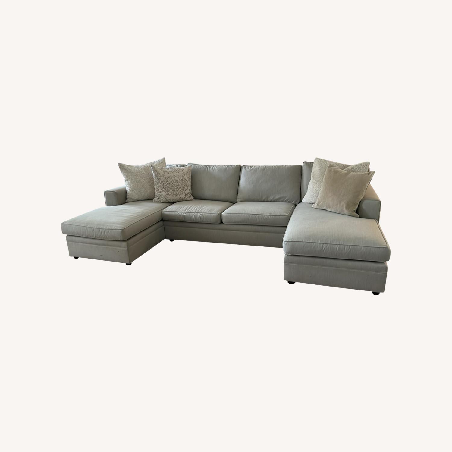 Pottery Barn Pearce Sectional Double Chaise Lounge - image-0