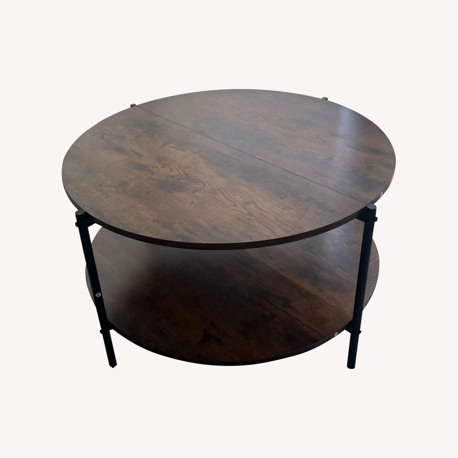 2-Tier Cement Coffee Table, 60x39.5H cm - Premium Quality