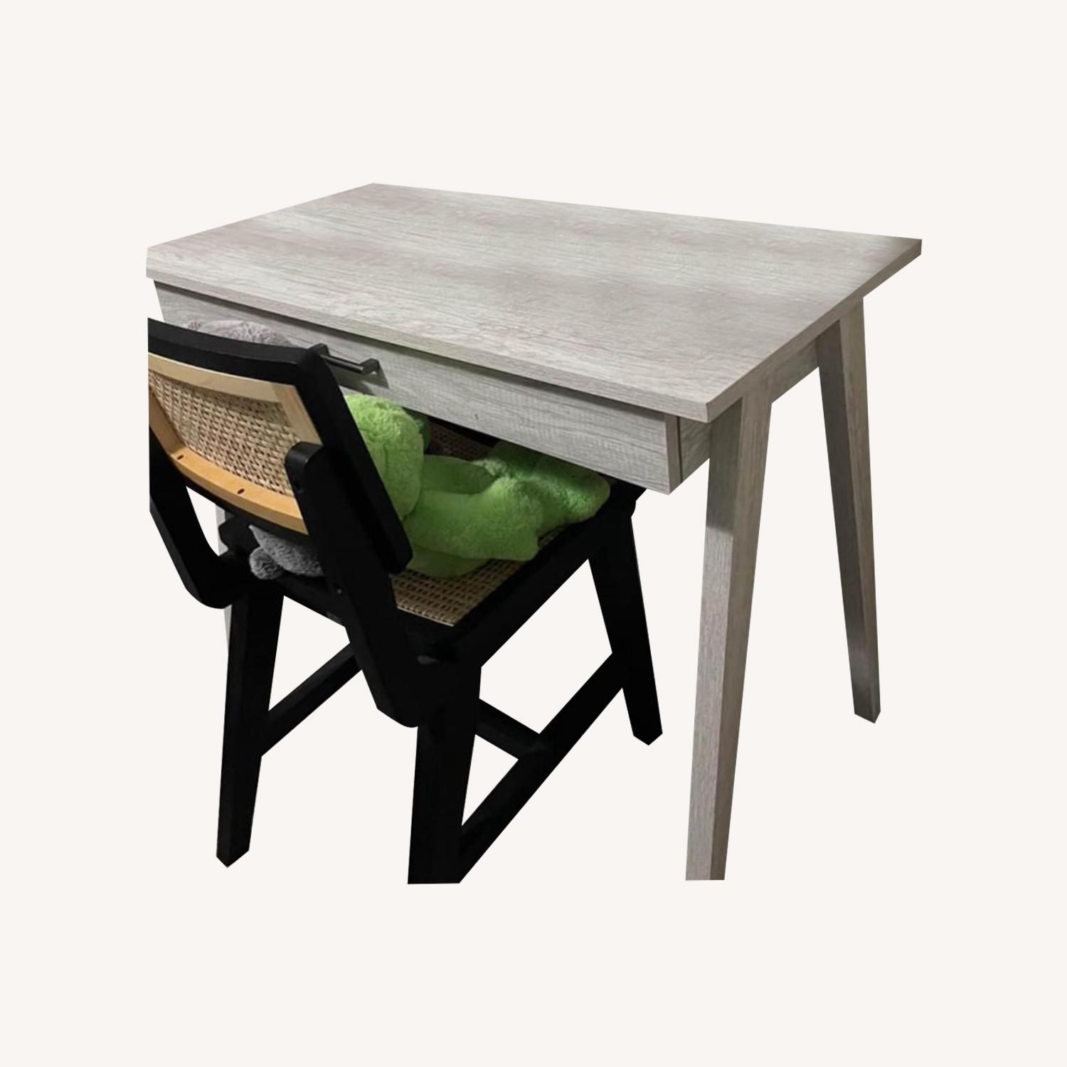 Threshold Off White Writing Desk with Drawer - image-0