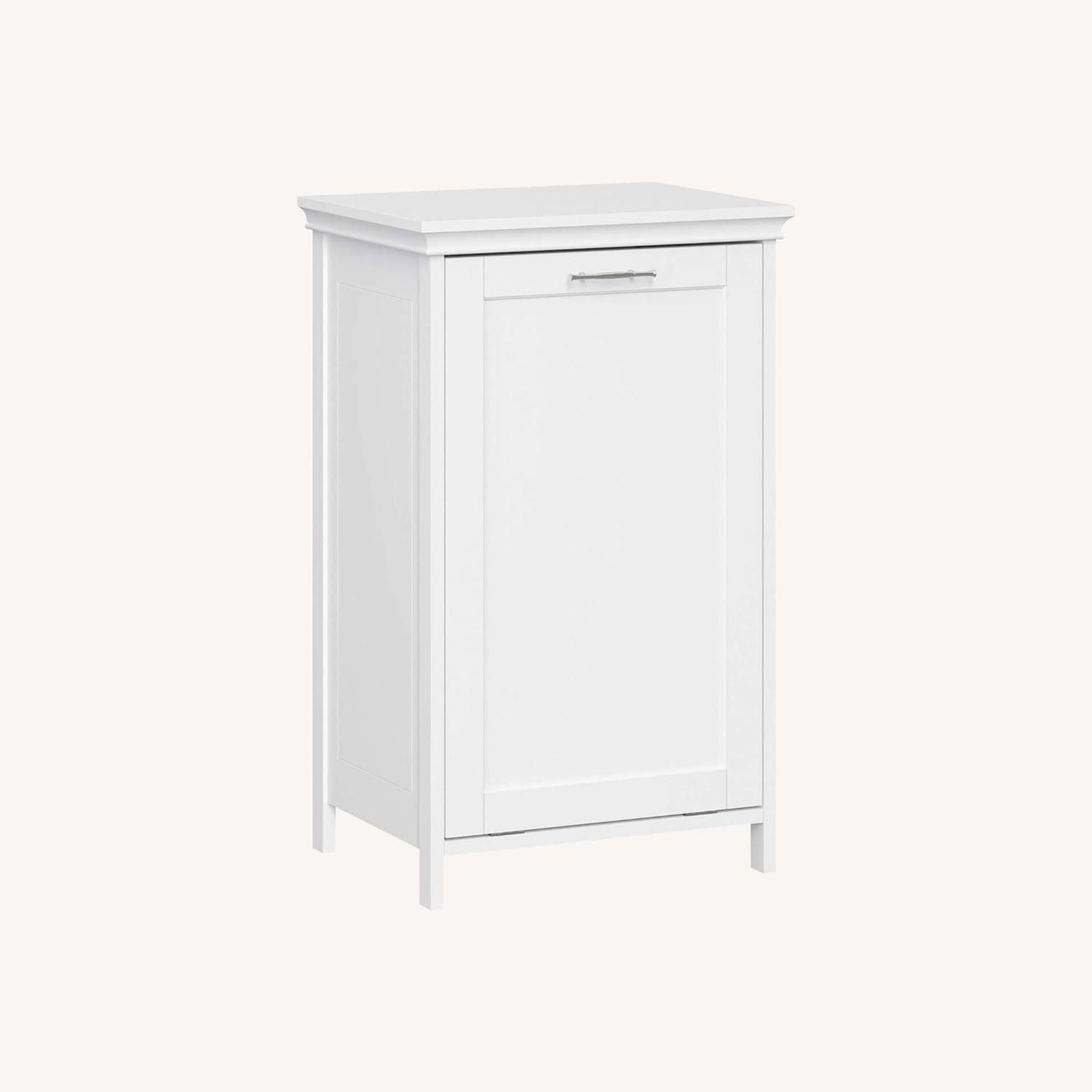 White Tilt-Out Laundry Hamper - image-0