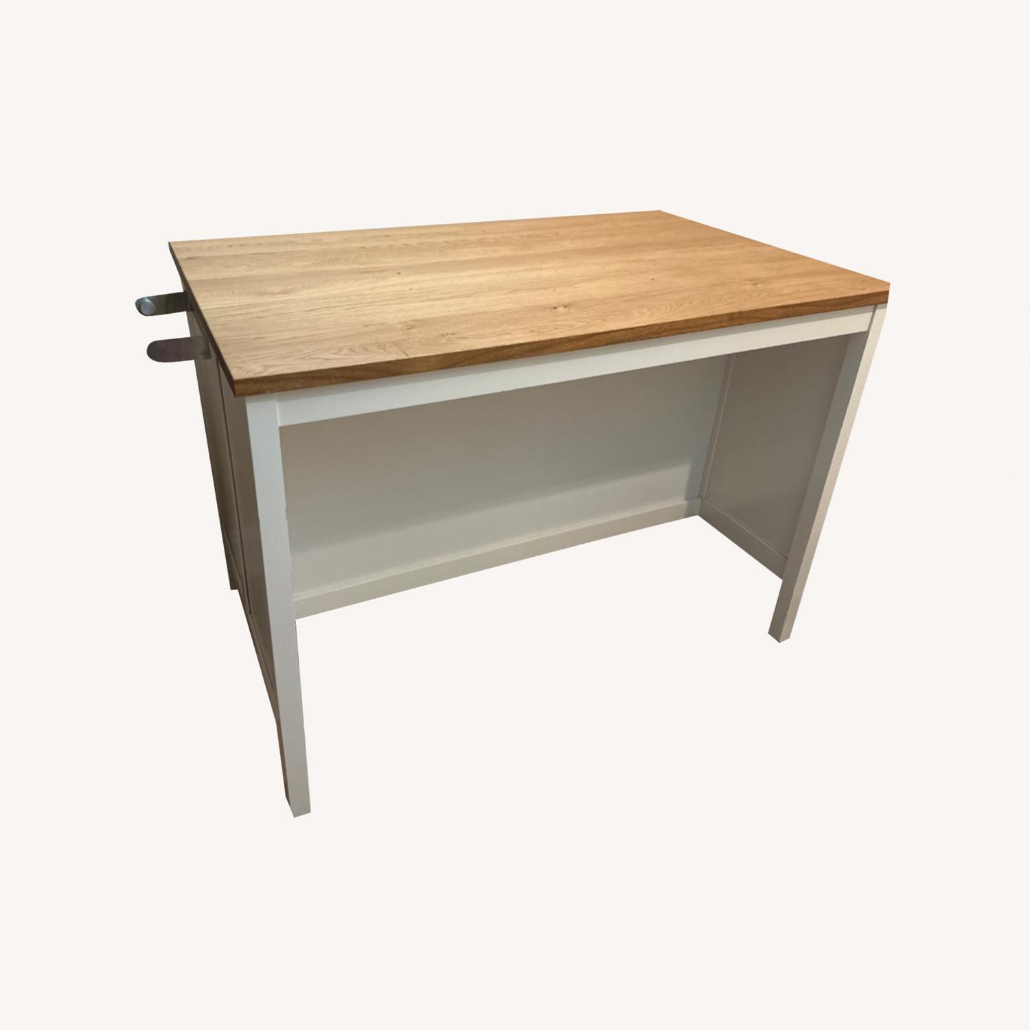 【エクレア】IKEA TORNVIKEN TORNVIKEN Kitchen island, off-white, oak, Width: 28 3/8
