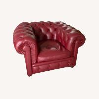 Poltrona Frau Chester Armchair - Red Leather