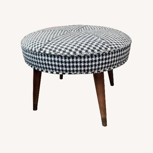 Used Vintage MCM Houndstooth Footstool for sale on AptDeco
