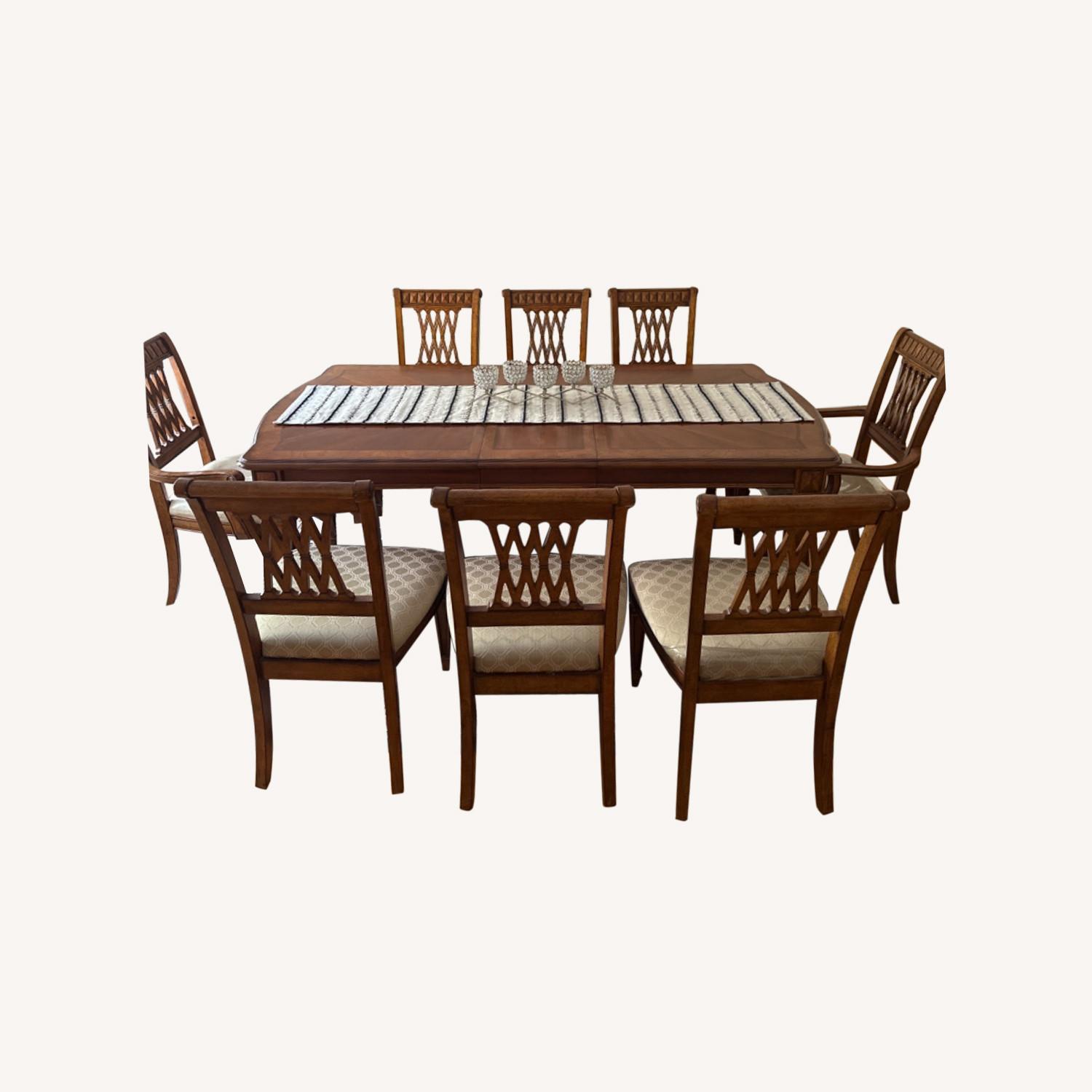 Dining Room Set - Large Table with 8 Chairs - image-0