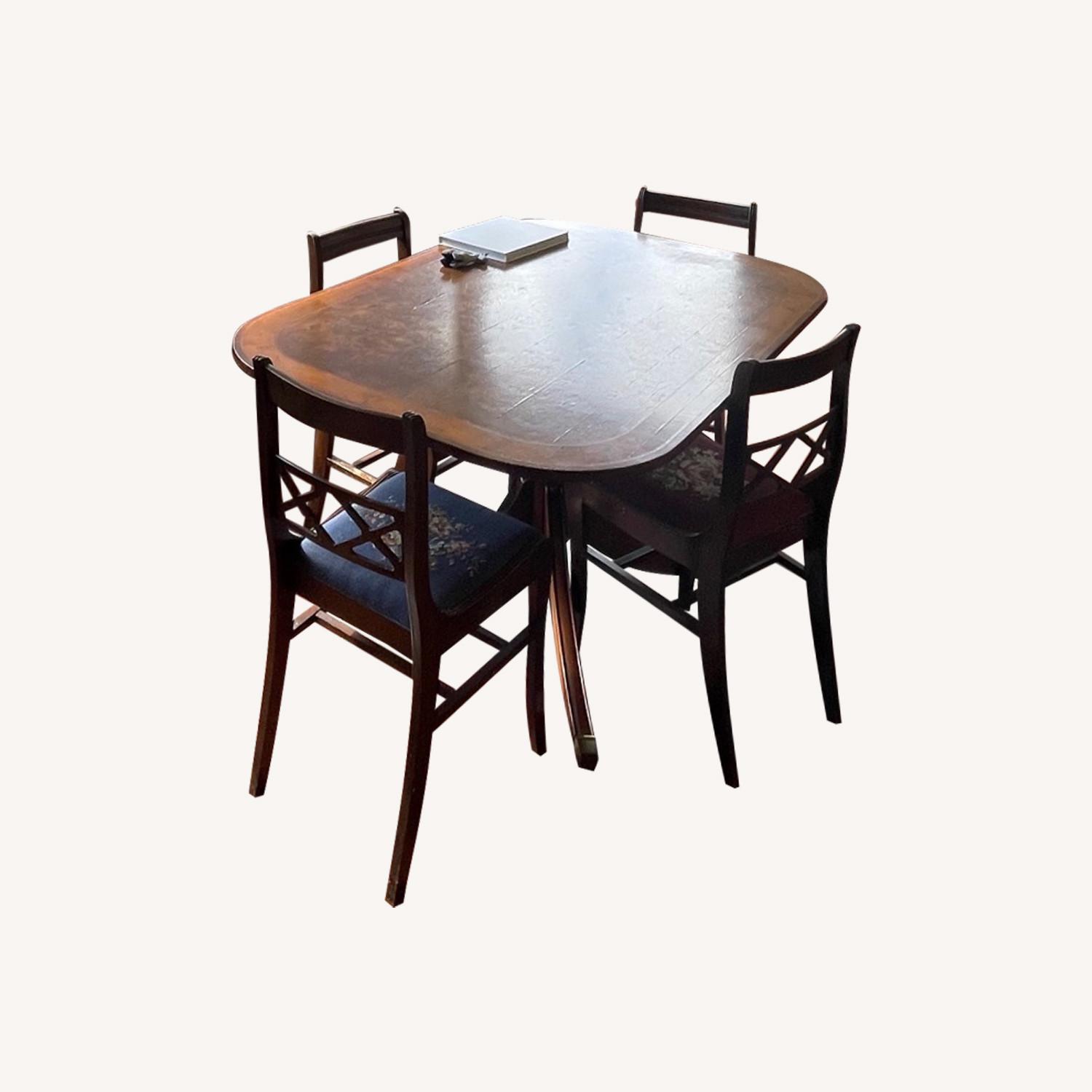 Antique Dining Room Table and Chairs - image-0