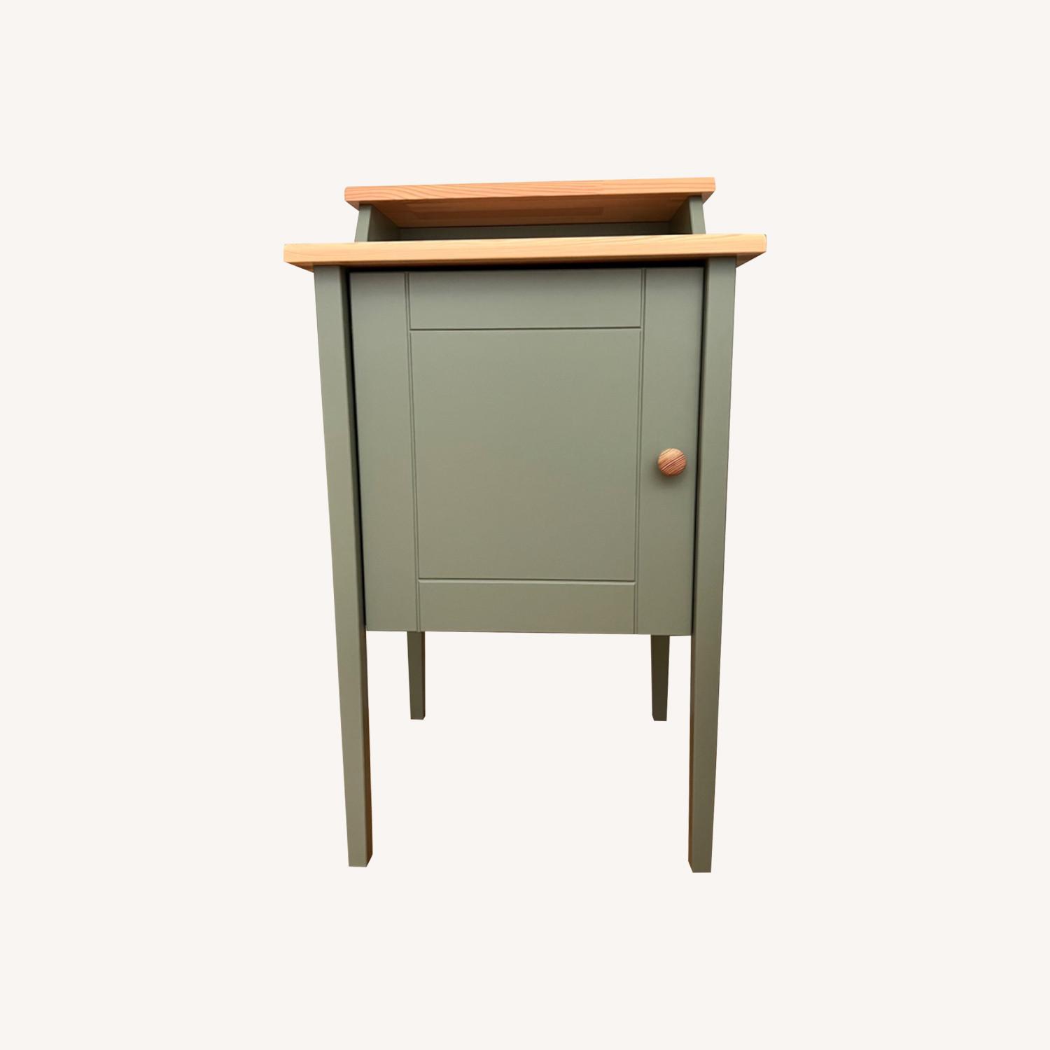 IKEA Olderdalen Nightstands Gray-green Pine - image-0