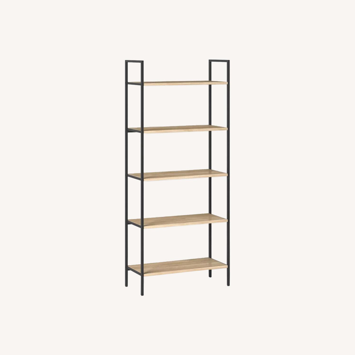 Shelf Leaning Bookcase Loring Bookshelf 72-Inch 5-Shelf Loring