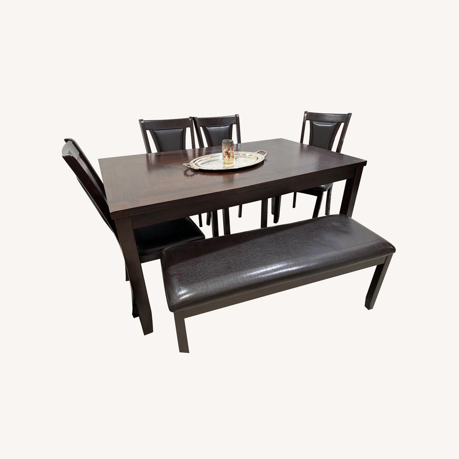 Costco Table - Extendable Wood Table. 6 Chairs Inc - AptDeco