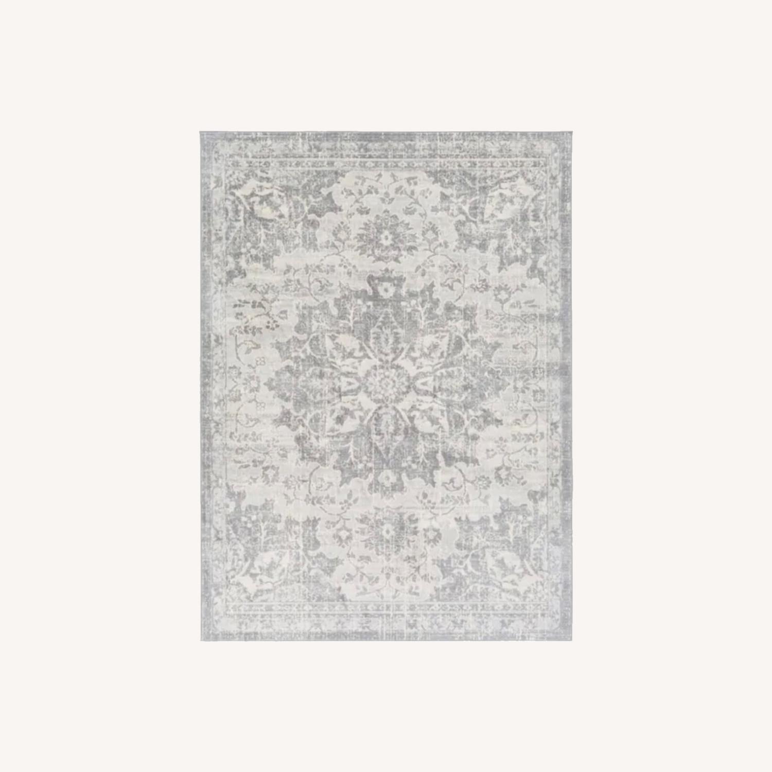 Light Grey Pattern Area Rug 8.8X12.25 - AptDeco