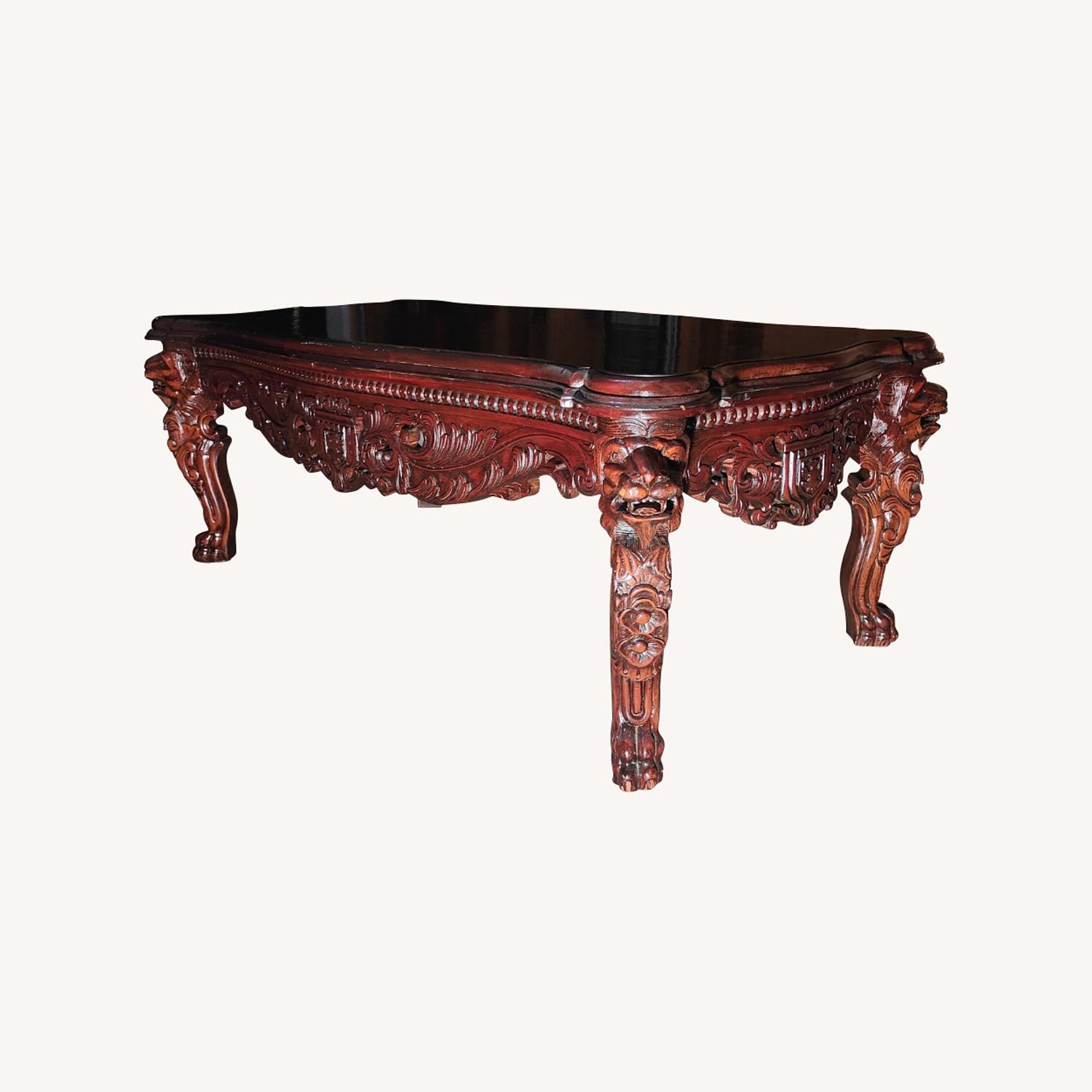 Antique Replica Lion Leg Coffee Table - image-0