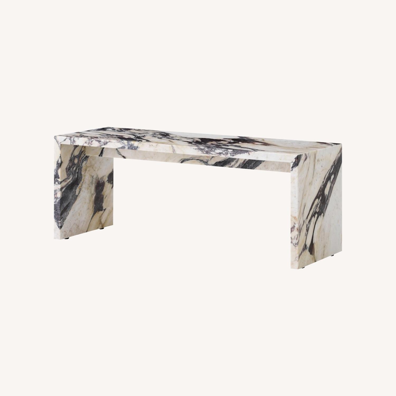 Design Within Reach Marble Plinth Bridge Table - image-0