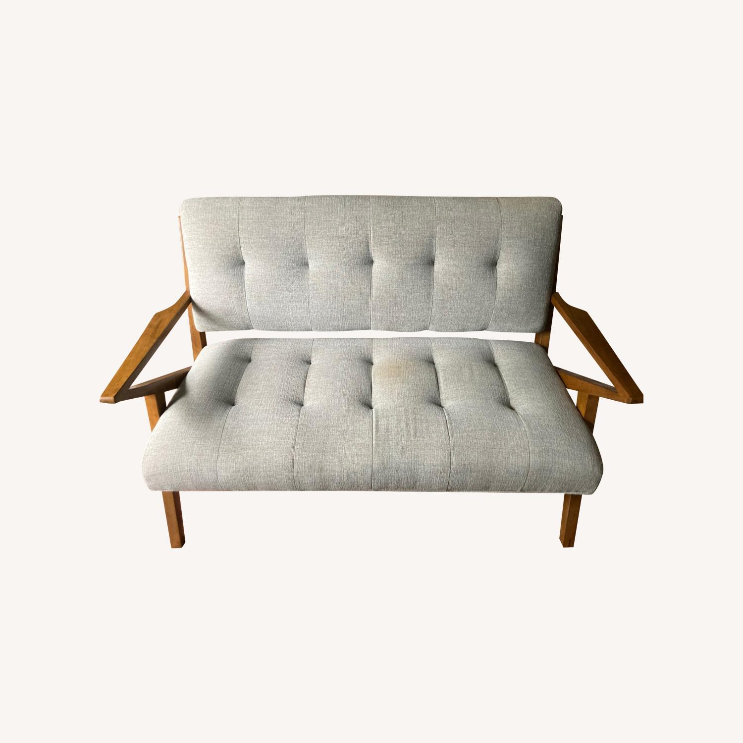 Retro Button Tufted Loveseat - image-0