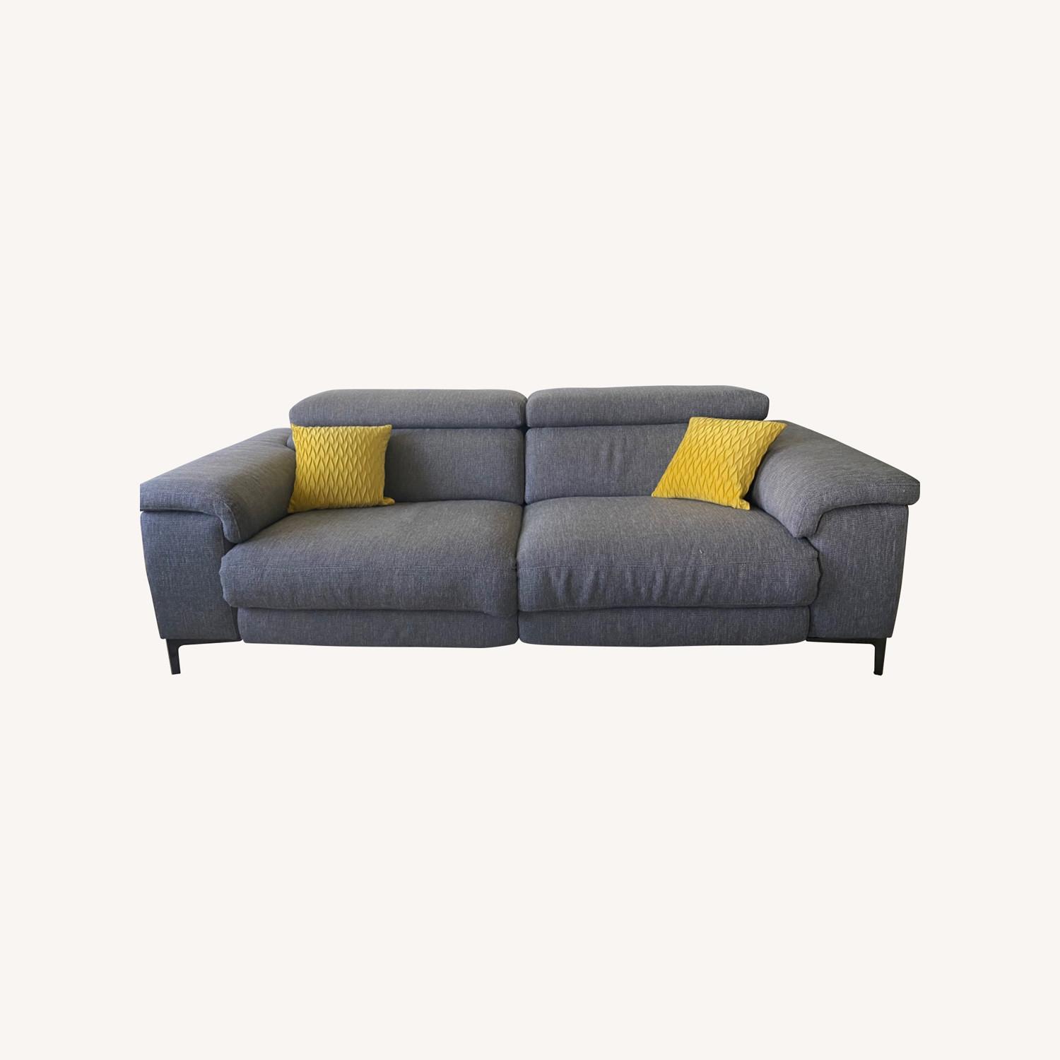 Living Spaces Reclining Sofa with Fast Charging USB Ports - image-0