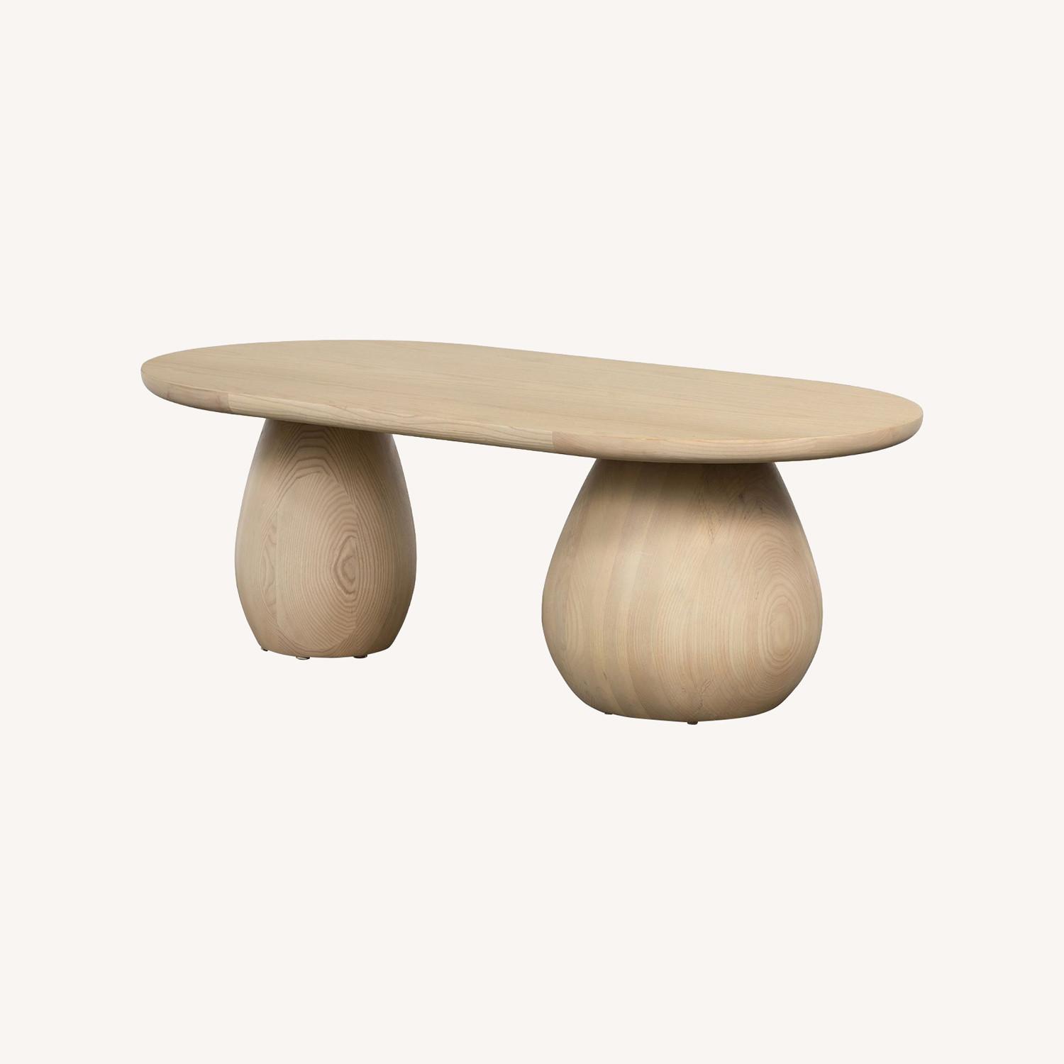 West Elm Orb Base Oval Coffee Table (43.5") - image-0