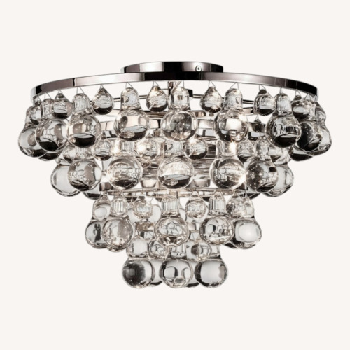 Used Robert Abbey Polished Nickel Bling Flushmount for sale on AptDeco