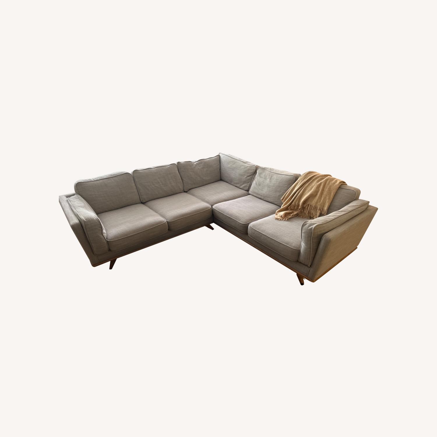 Article Timber Grey Corner Sectional - image-0
