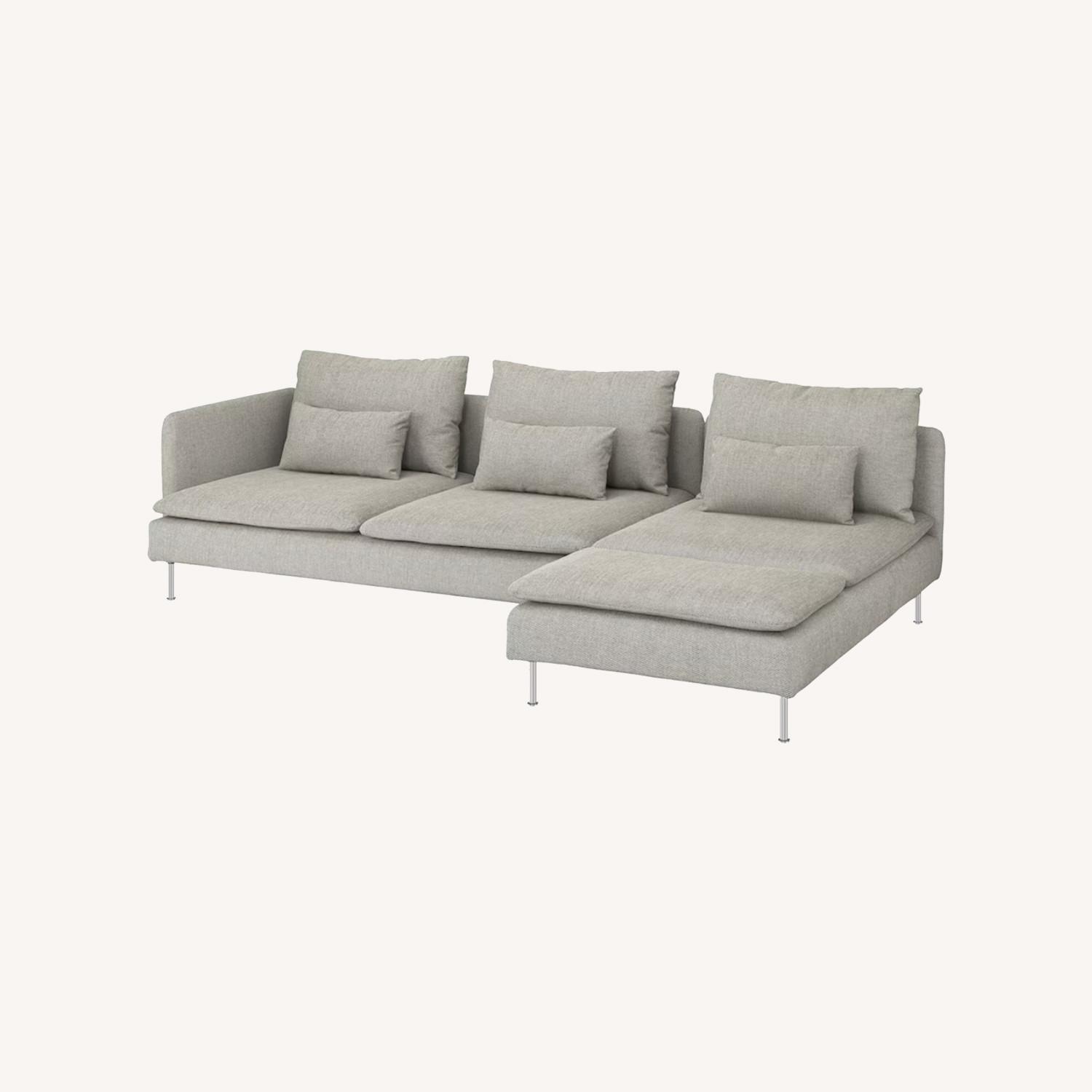 IKEA Soderhamn Sectional, 4 Seats with Chaise - AptDeco