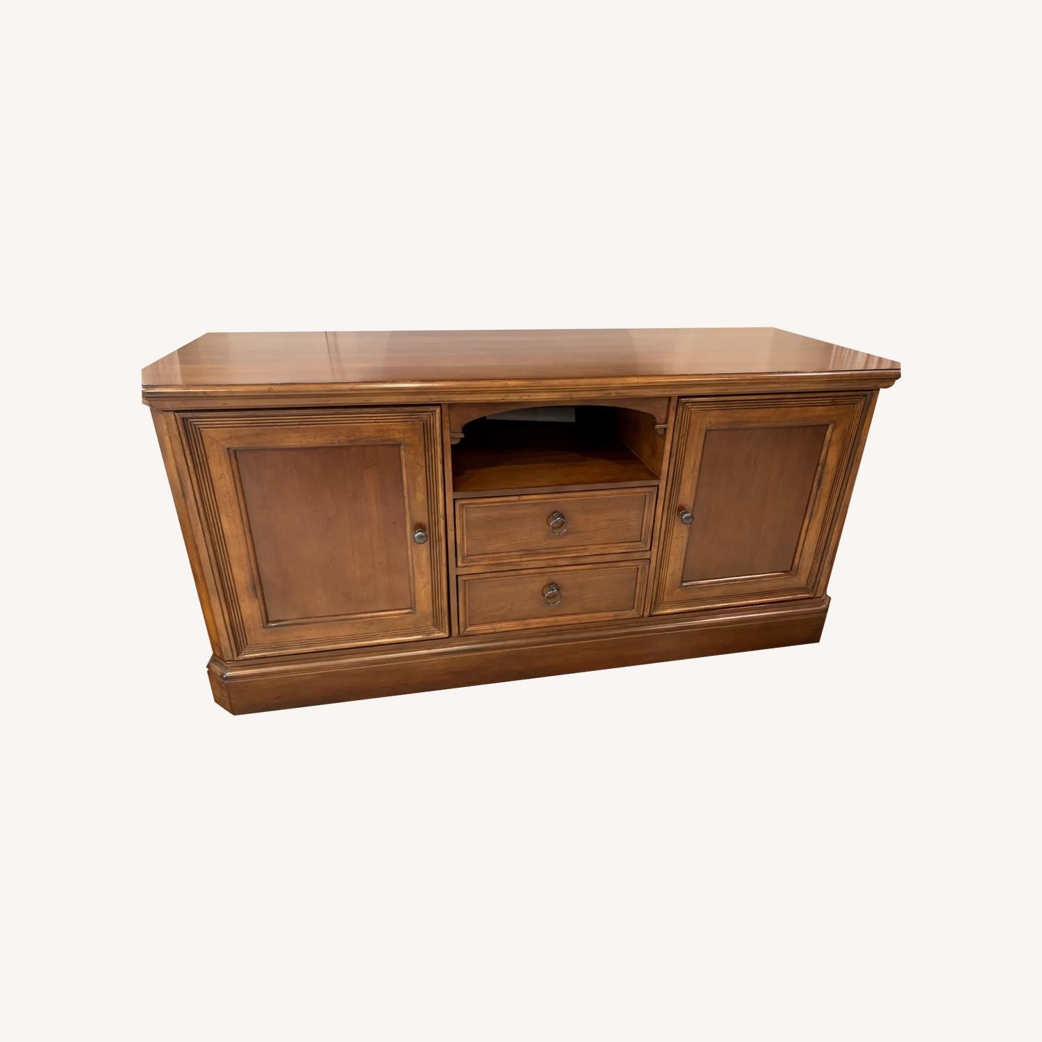 Cherry Wood Media Console - image-0
