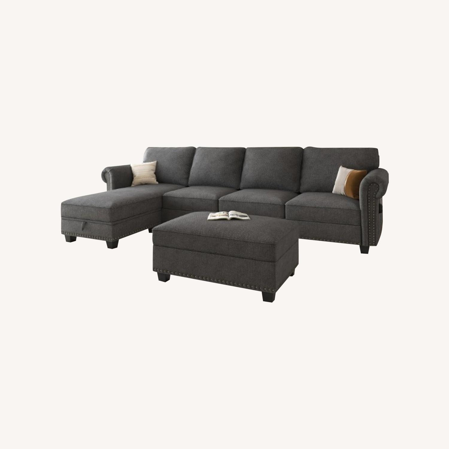 Nolany Reversible Sectional L Shaped Sofa Set - image-0