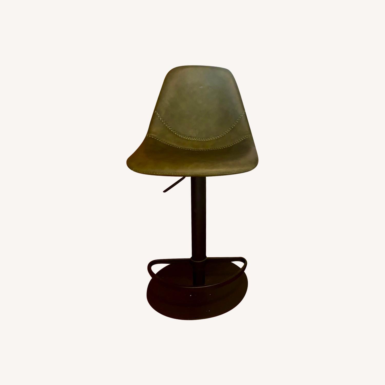Olive Green Swivel Bar Stools - image-0