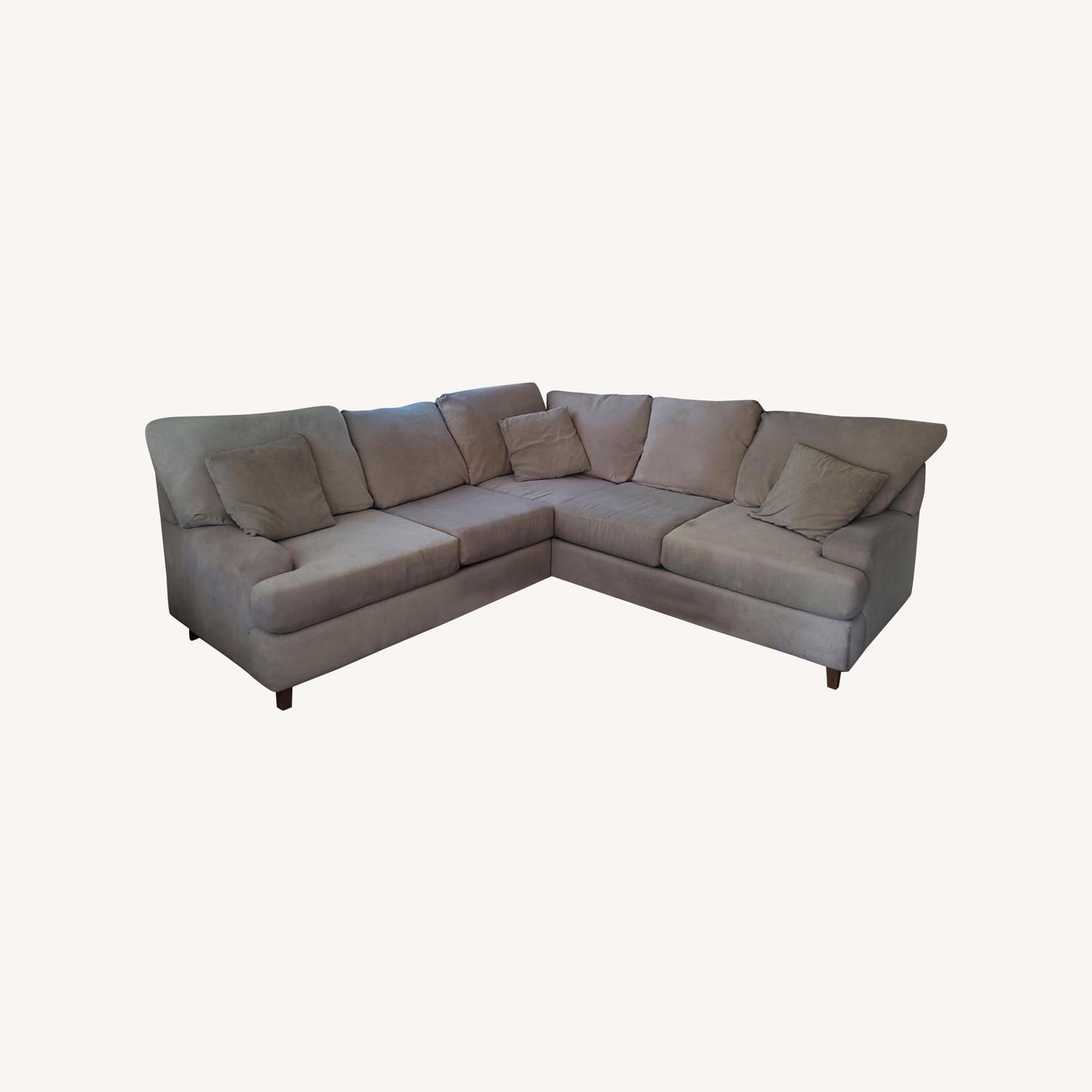 Living Spaces Deep Sand Sectional Sofa - image-0