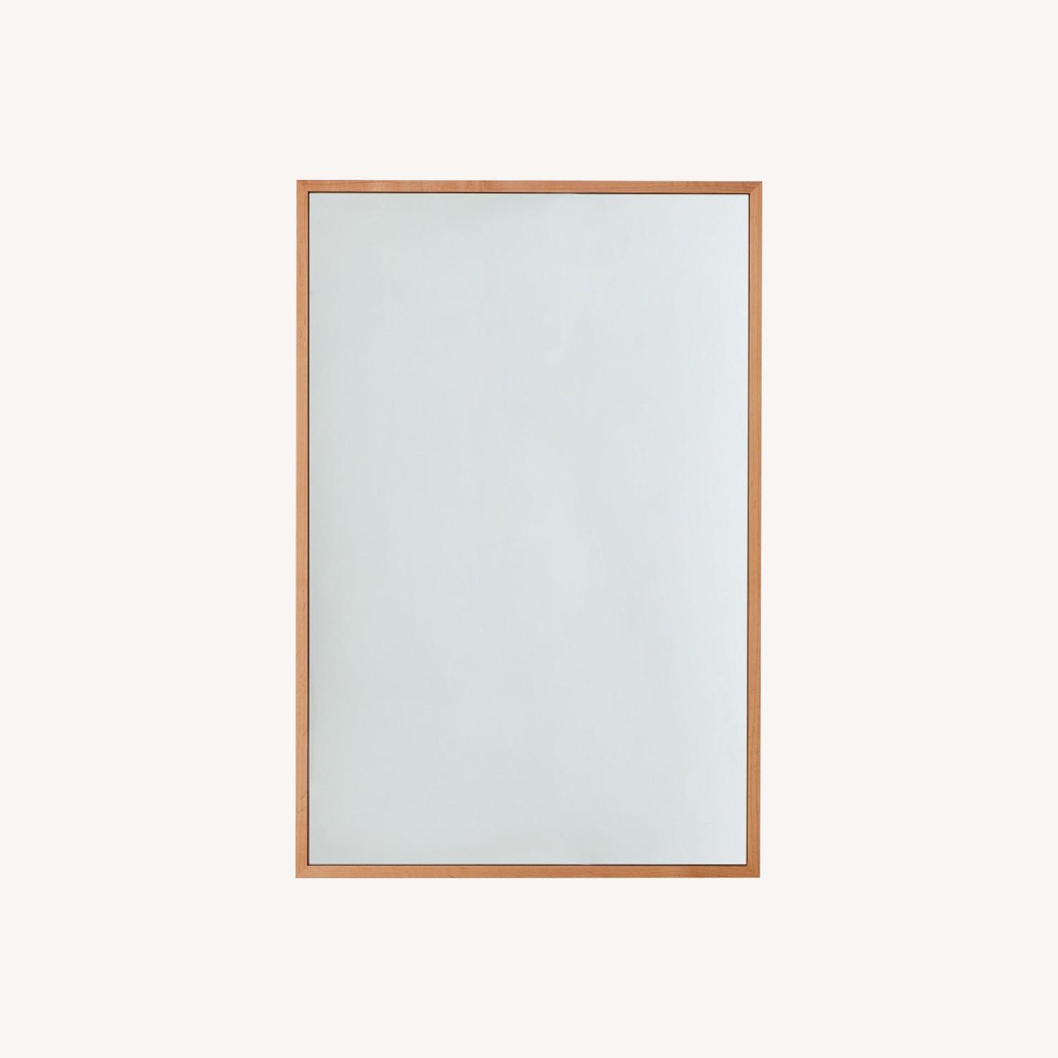 West Elm Thin Wood Rectangle Wall Mirror - image-0