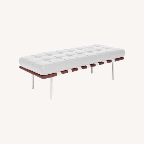 Used Barcelona White Italian Bench for sale on AptDeco