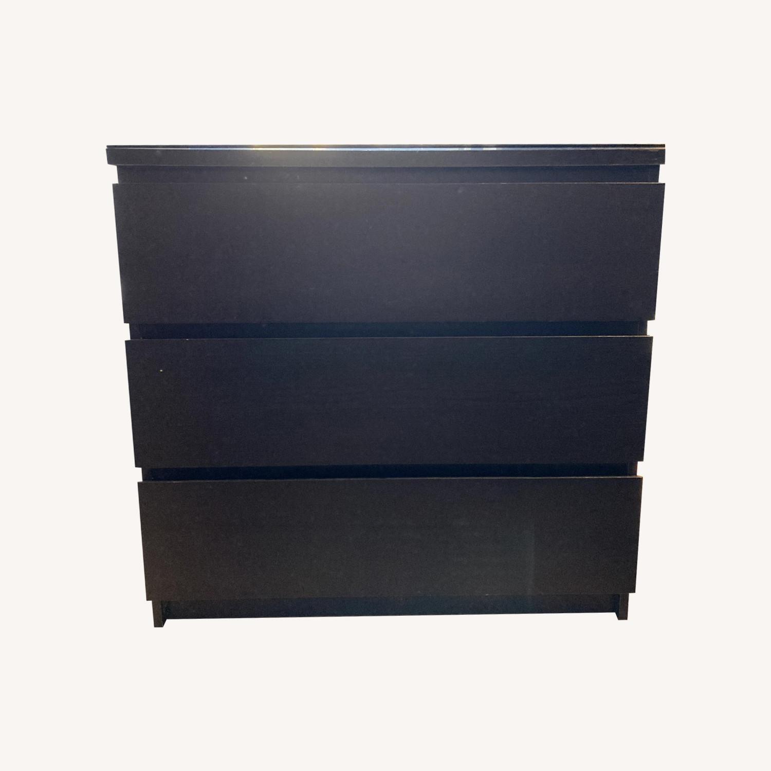 IKEA Black 3 Drawer Dresser AptDeco
