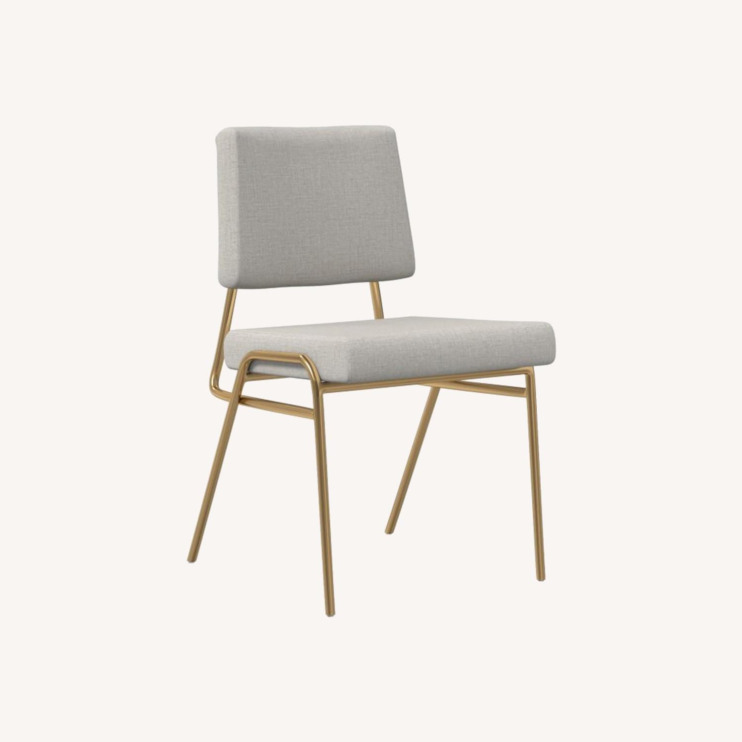 West Elm Wire Frame Dining Chairs - image-0