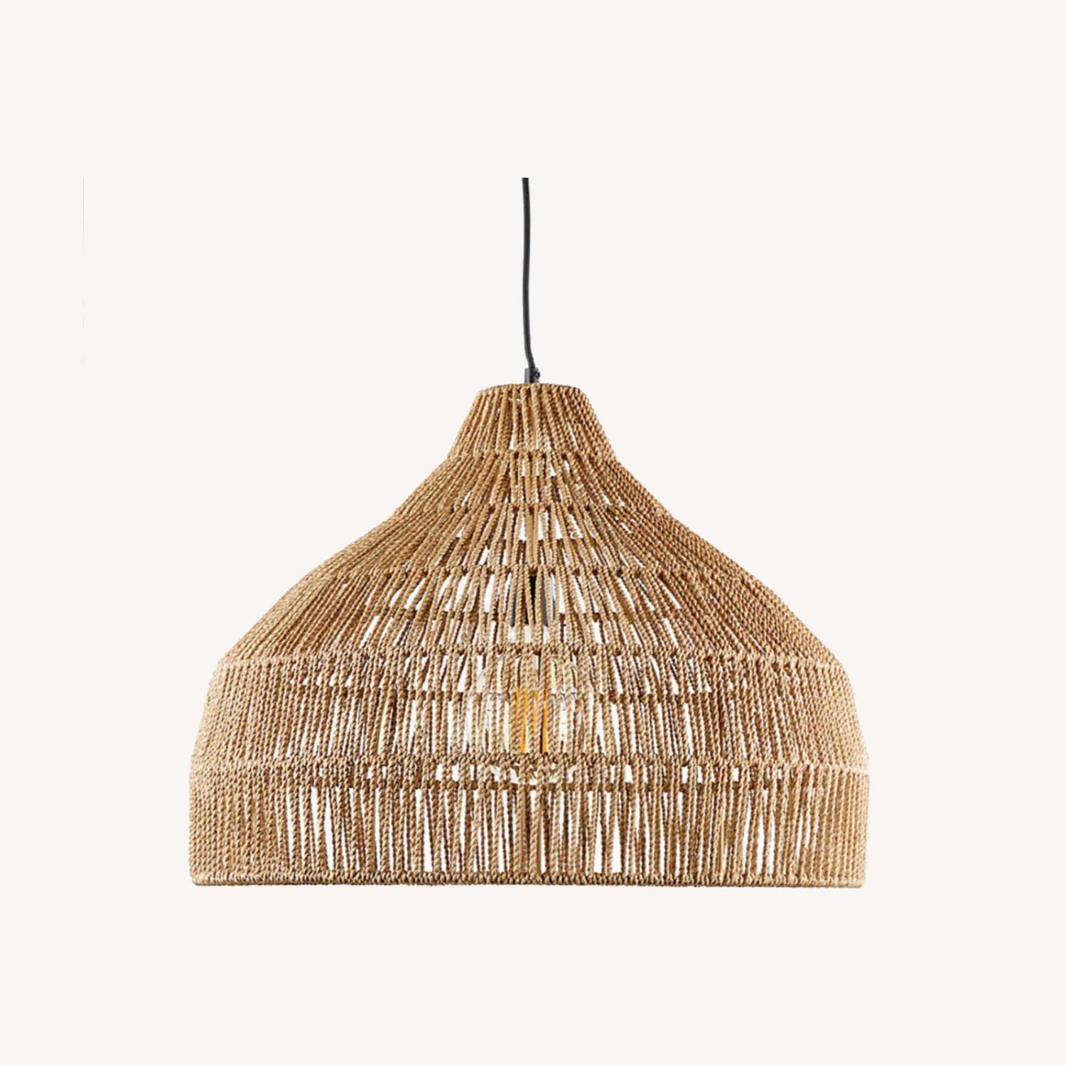 Crate & Barrel Cabo Large Woven Pendant Light - image-0