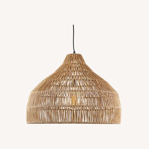 Used Crate & Barrel Cabo Large Woven Pendant Light for sale on AptDeco
