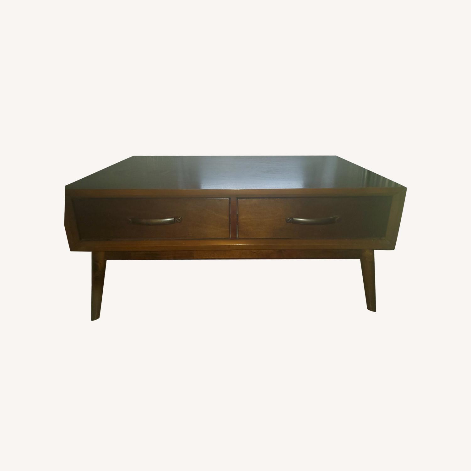 Wayfair Mid-Century Solid Wood Coffee Table with Storage - AptDeco