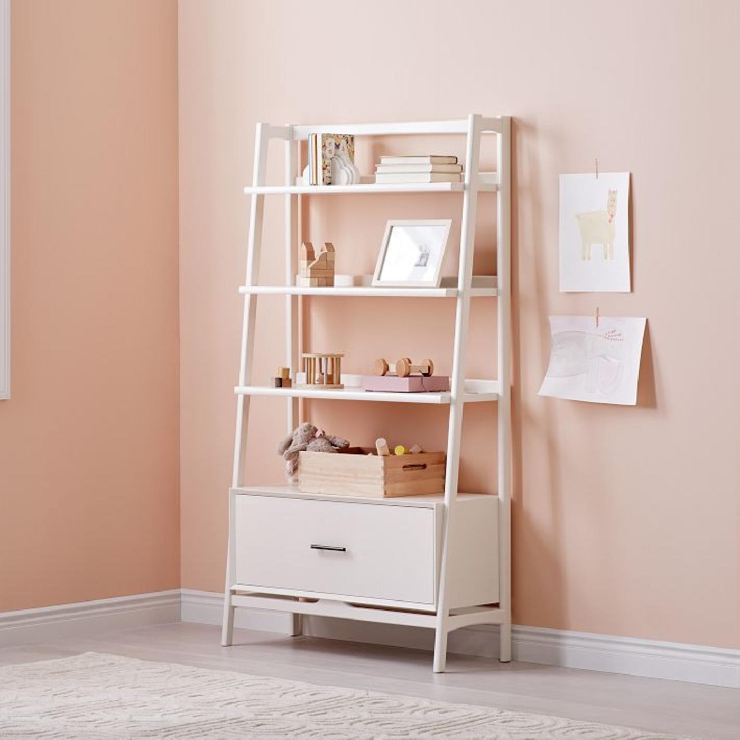 West Elm Mid-Century Bookshelf w Drawer 38" - image-5