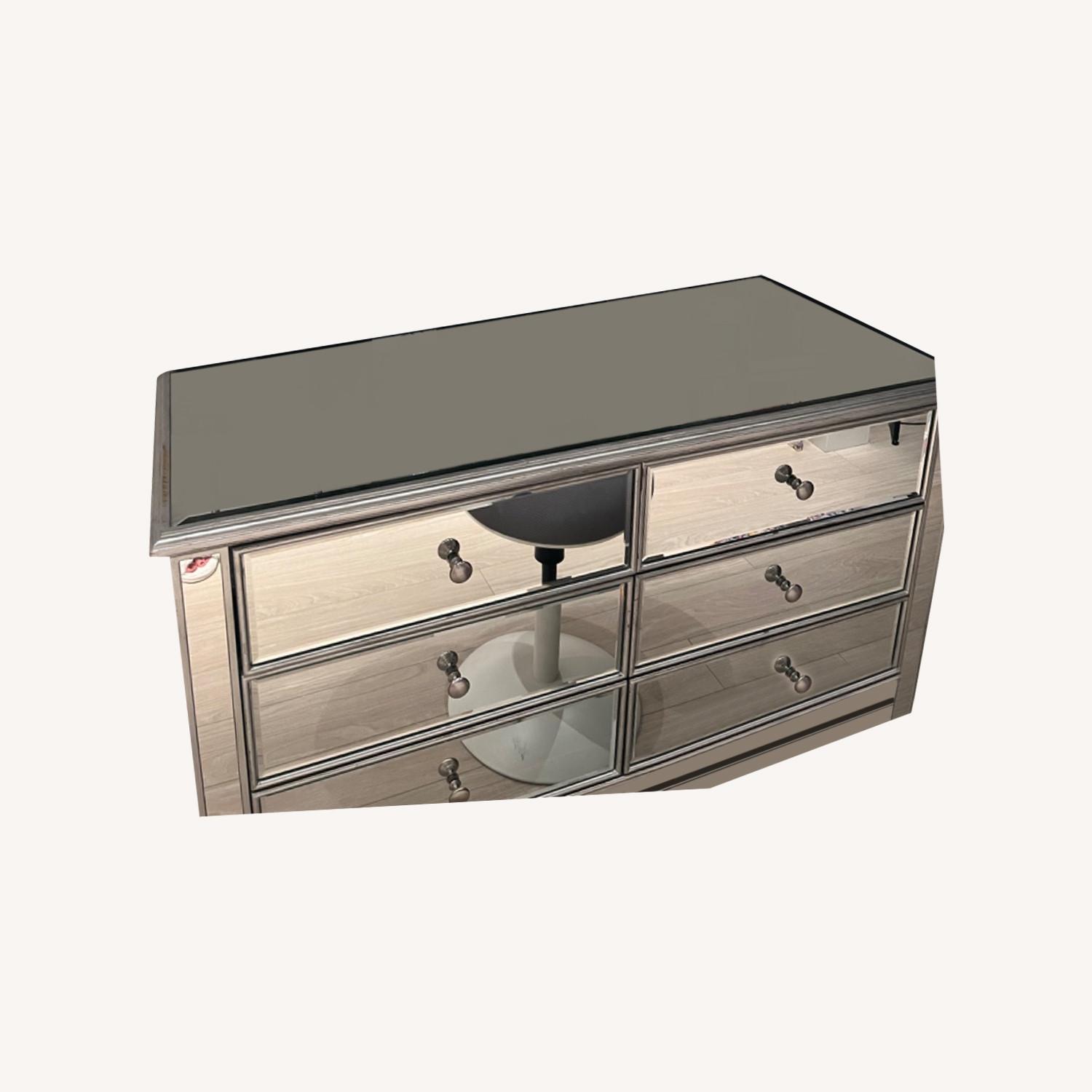 Mirrored Glass Dresser / Storage - image-0