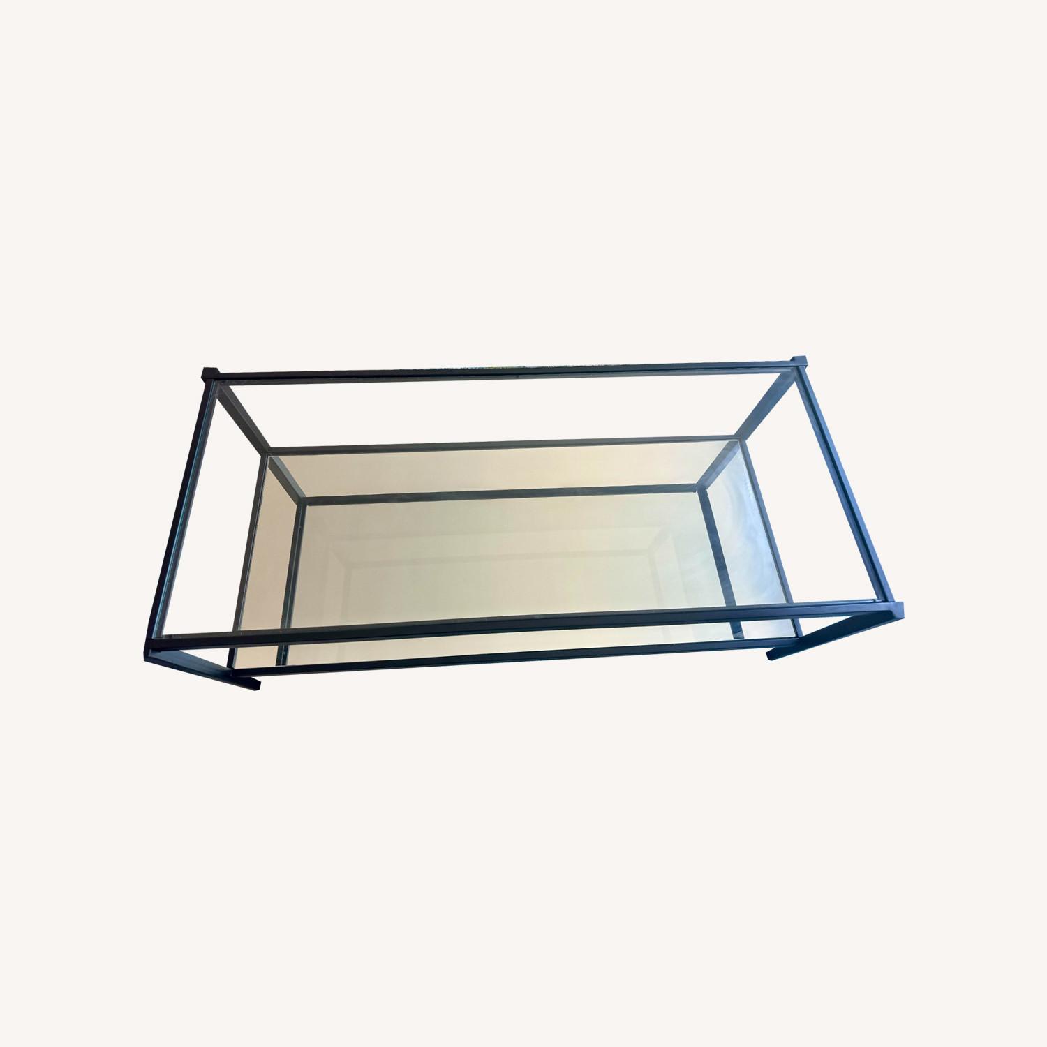 Bob's Discount Furniture Black & Mirrored Coffee Table - image-0