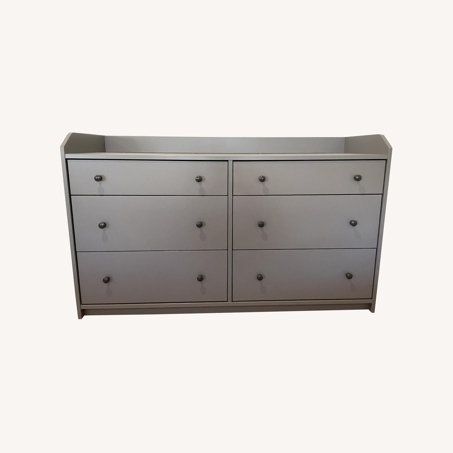 IKEA HAUGA Chest of 6 Drawers Light Grey - AptDeco