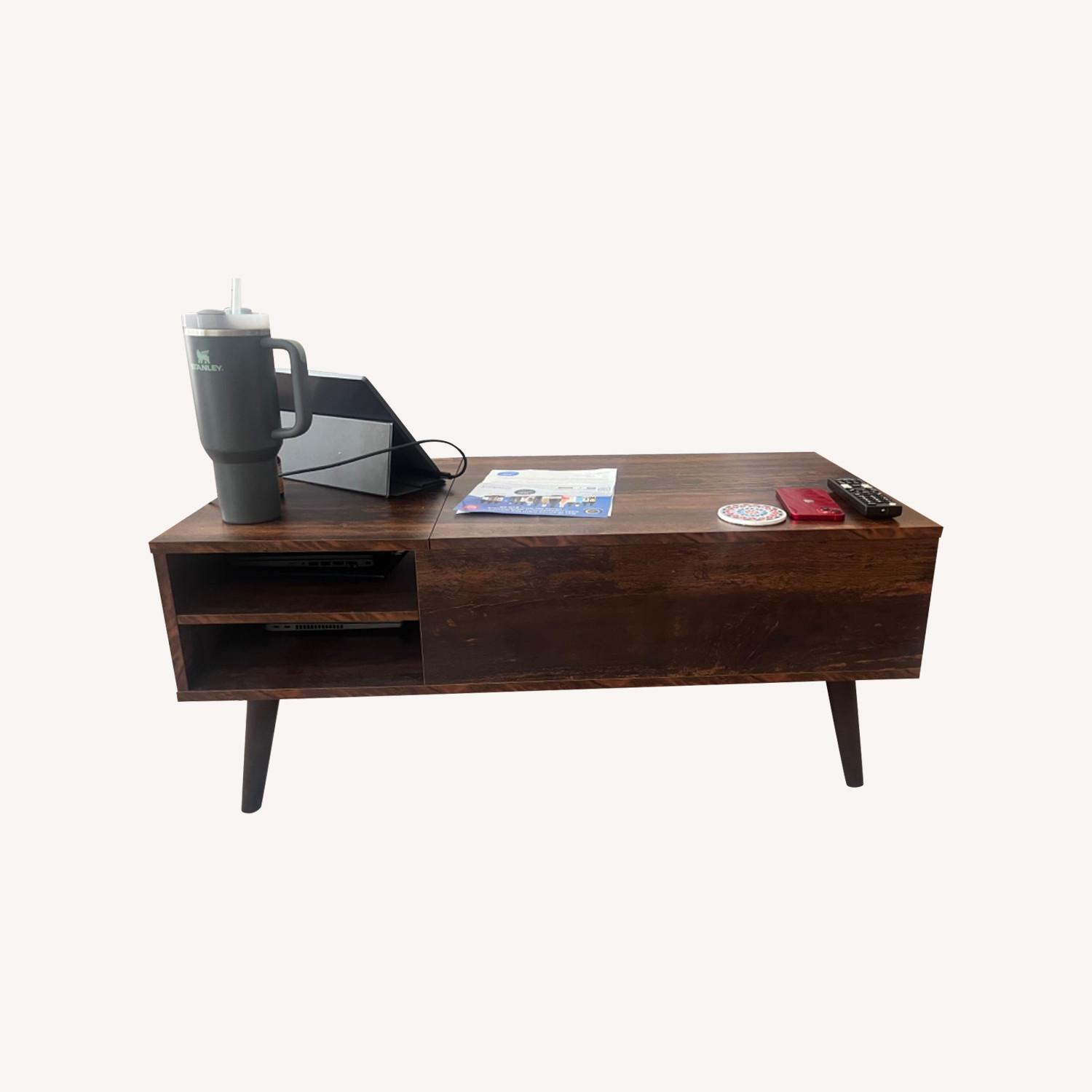 Wood Lift Top Coffee Table - image-0