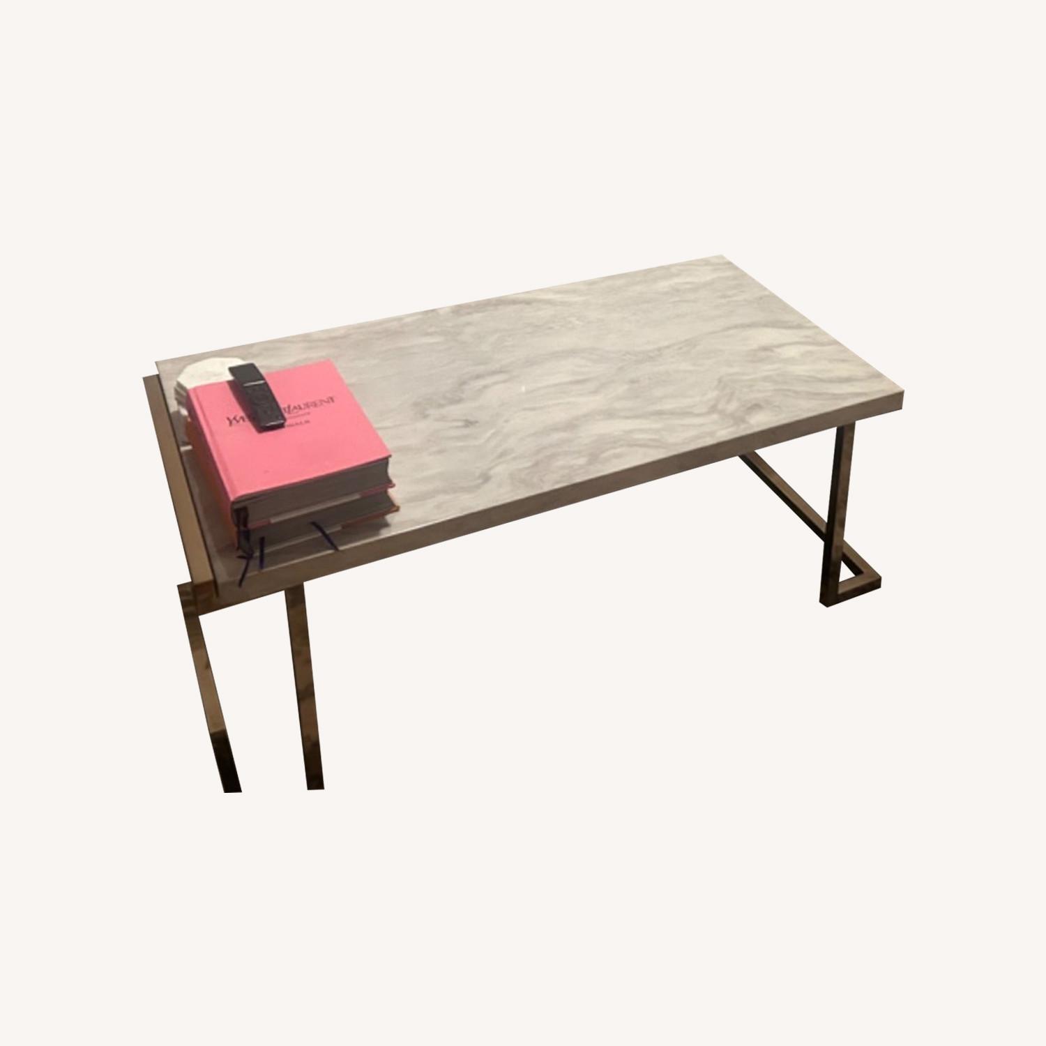 Faux Marble Coffee Table - image-0